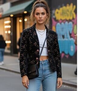 Vintage 90’s A.M.I. Corduroy embroidered blazer jacket